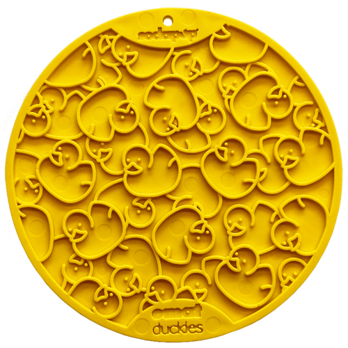 Duckies Design eMat Enrichment Lick Mat With Suction Cups Duckies Design eMat Enrichment Lick Mat With Suction Cups