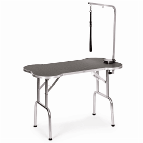 ME Bone Shaped Folding Table (Color: black, size: 45in)